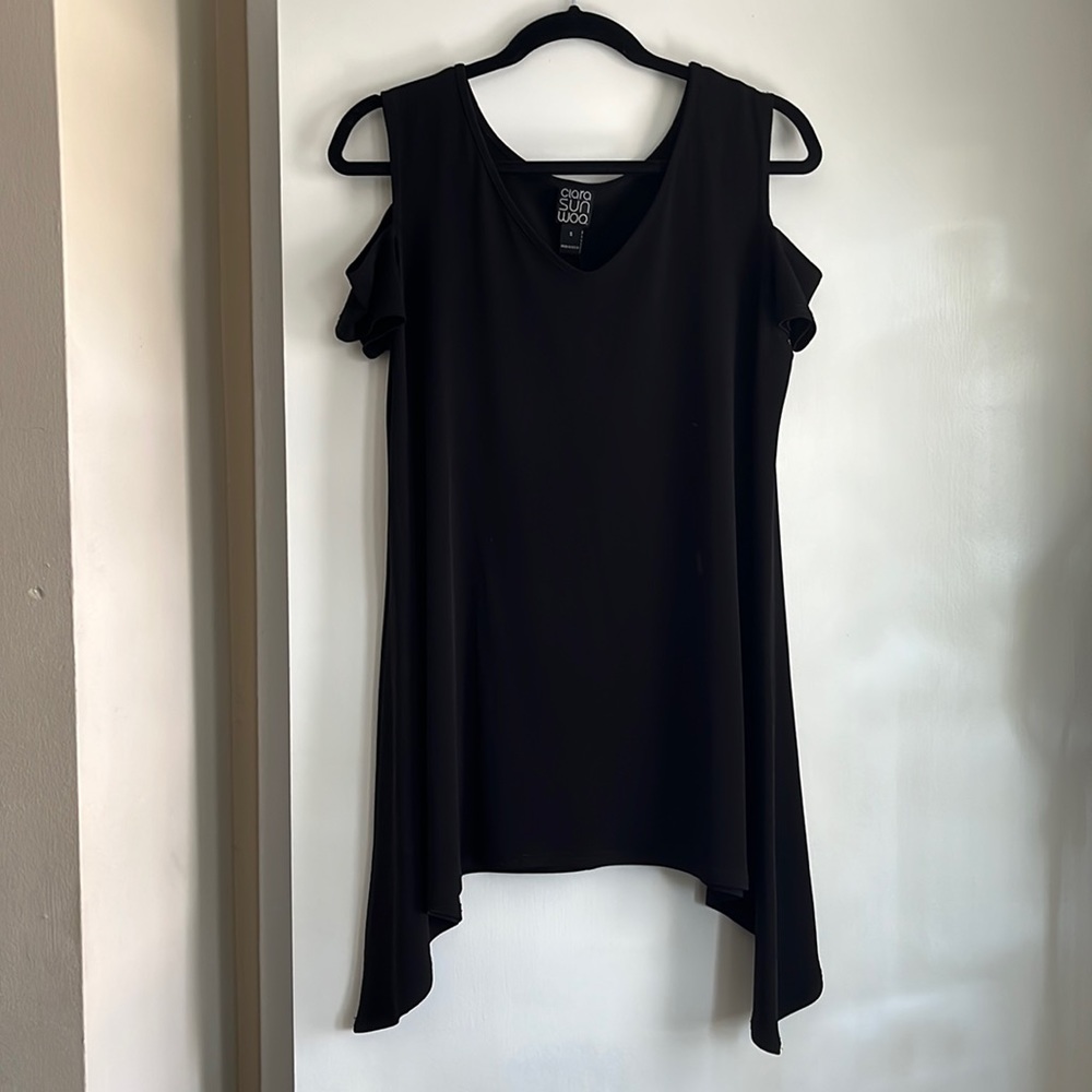 Clara Sun Woo Black Top Shoulder Cut Outs